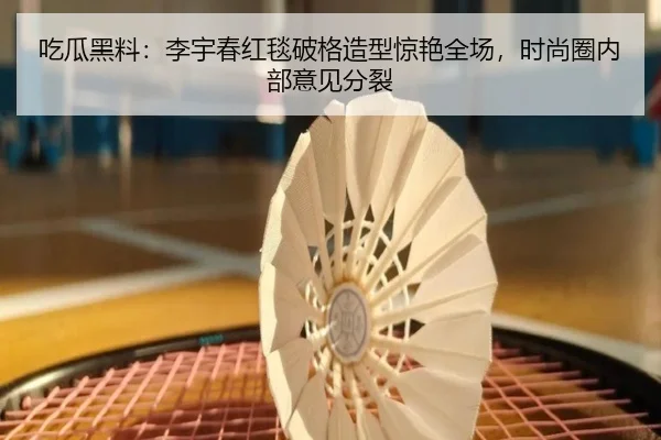 吃瓜黑料：李宇春红毯破格造型惊艳全场，时尚圈内部意见分裂
